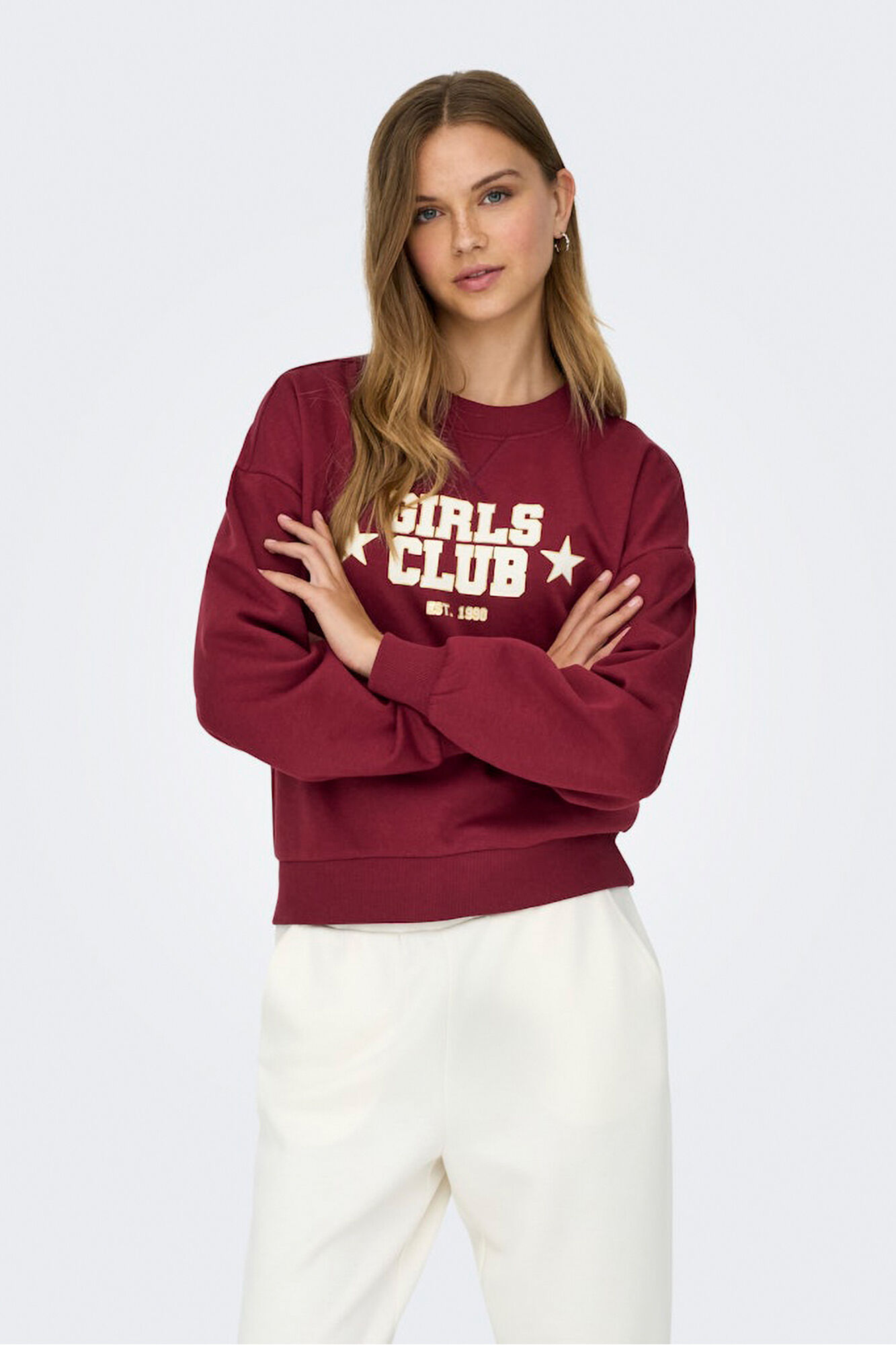 Only Sudadera texto frontal