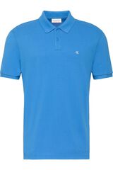 Calvin Klein Polo piqu&eacute; monogram azul