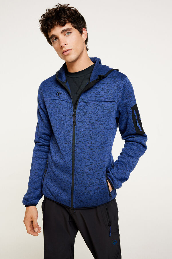 Izas Casaco polar de malha com capuz azul