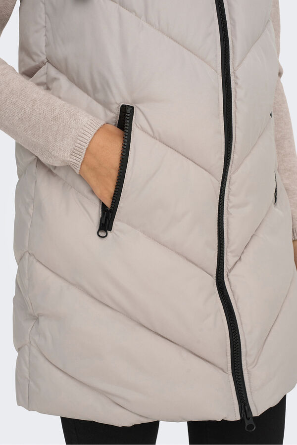 JDY Chaleco acolchado gris