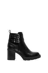 Only Botins de salto alto com fivelas preto