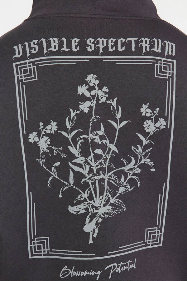 Trendyol Sweatshirt b&aacute;sica sem capuz cinzento