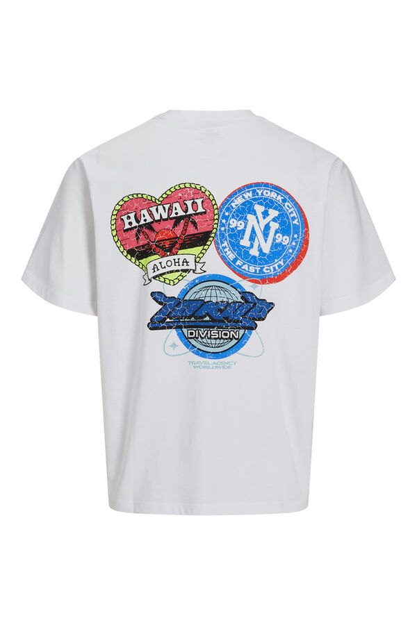 Jack & Jones Camiseta loose fit marfil