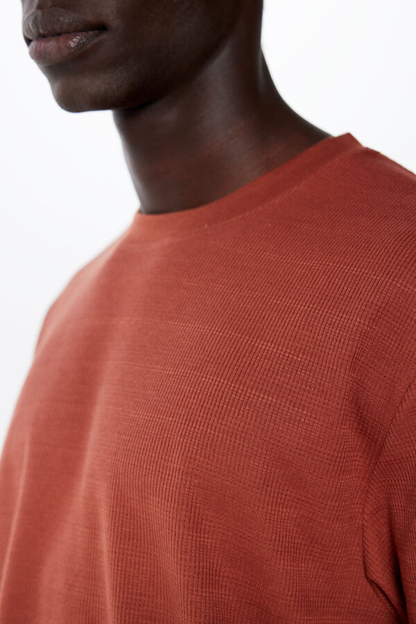 Springfield Camiseta estructura rayada nude