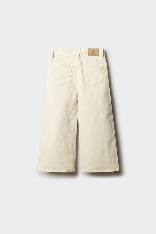 Springfield Kids Jeans denim culotte ni&ntilde;a blanco