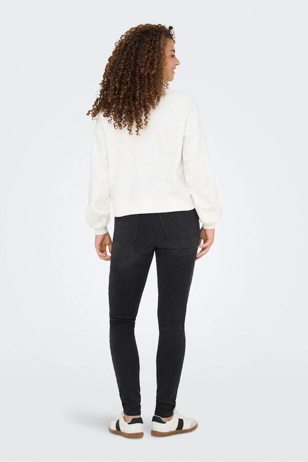Only Sudadera dibujo frontal blanco