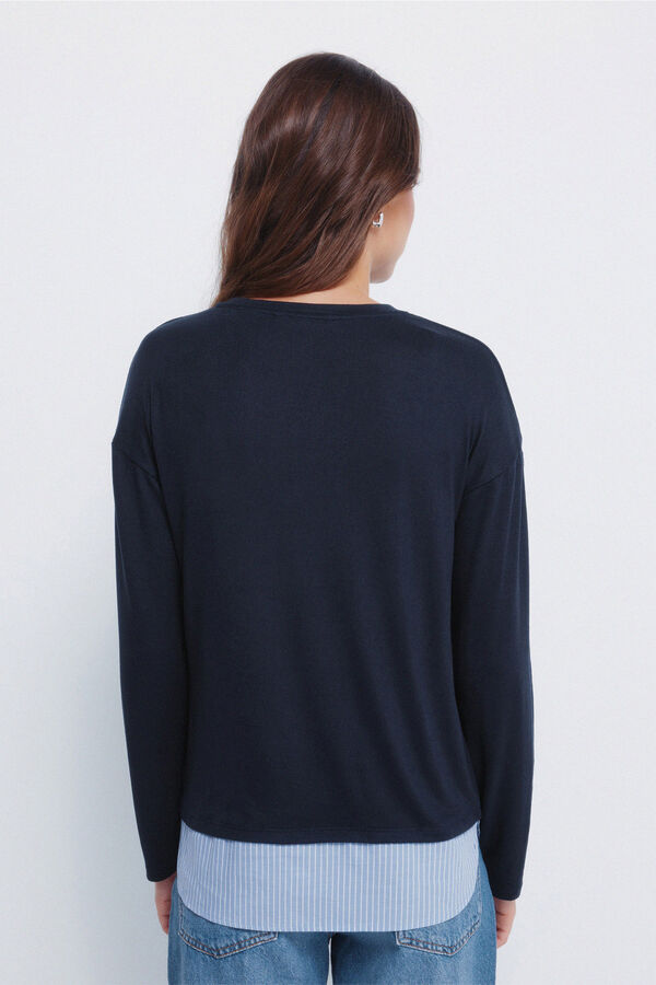 Springfield Camiseta combinada azul