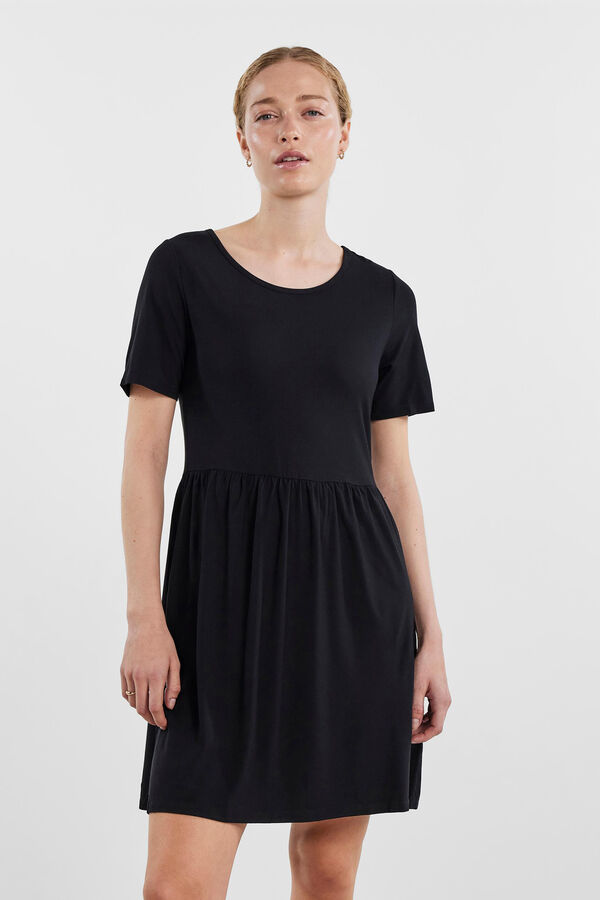 Pieces Vestido de manga curta. preto