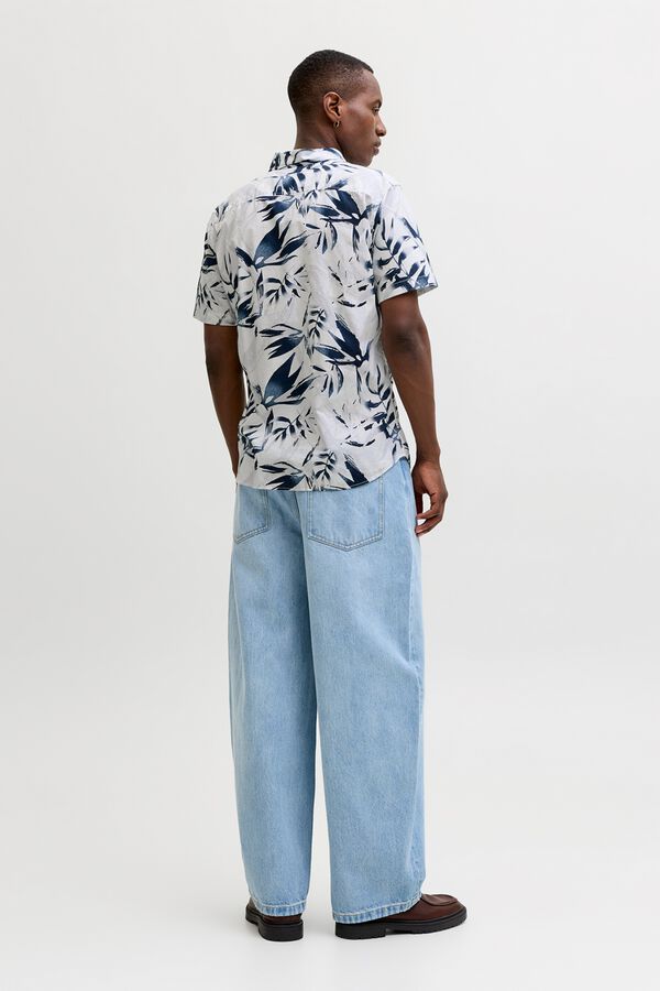 Jack & Jones Camisa regular fit estampada blanco