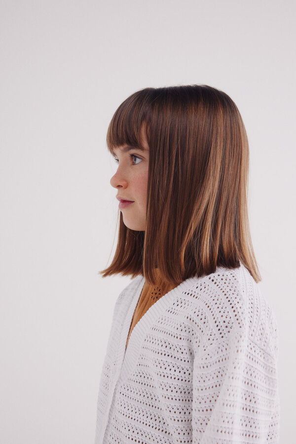 Springfield Kids Cardigan punto ni&ntilde;a blanco