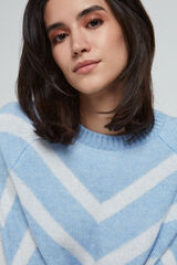 Only Jersey con estampado geom&eacute;trico azul