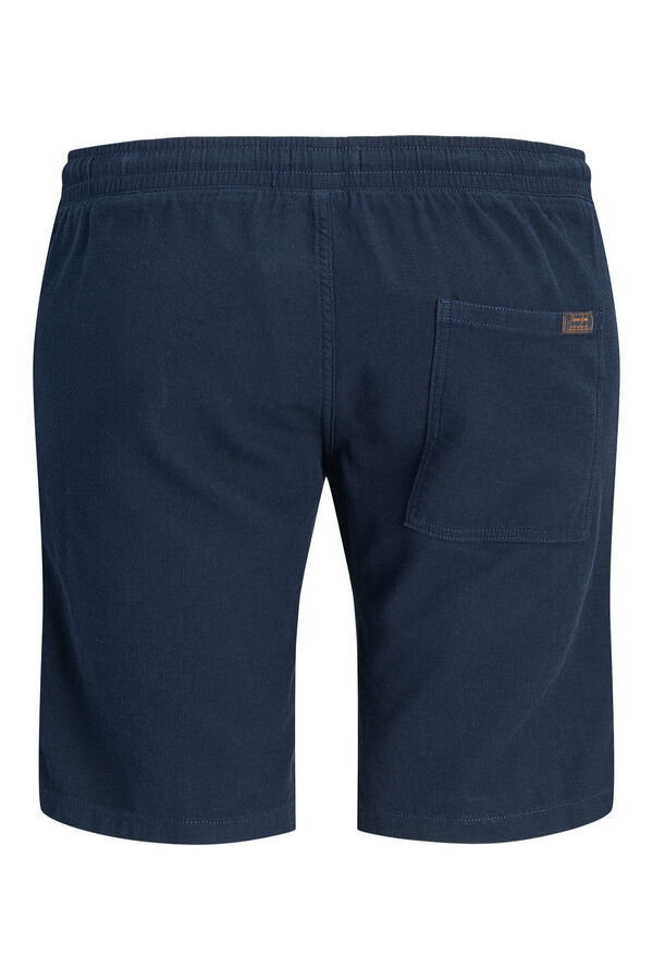 Jack & Jones PLUS Bermuda loose fit em algod&atilde;o azul
