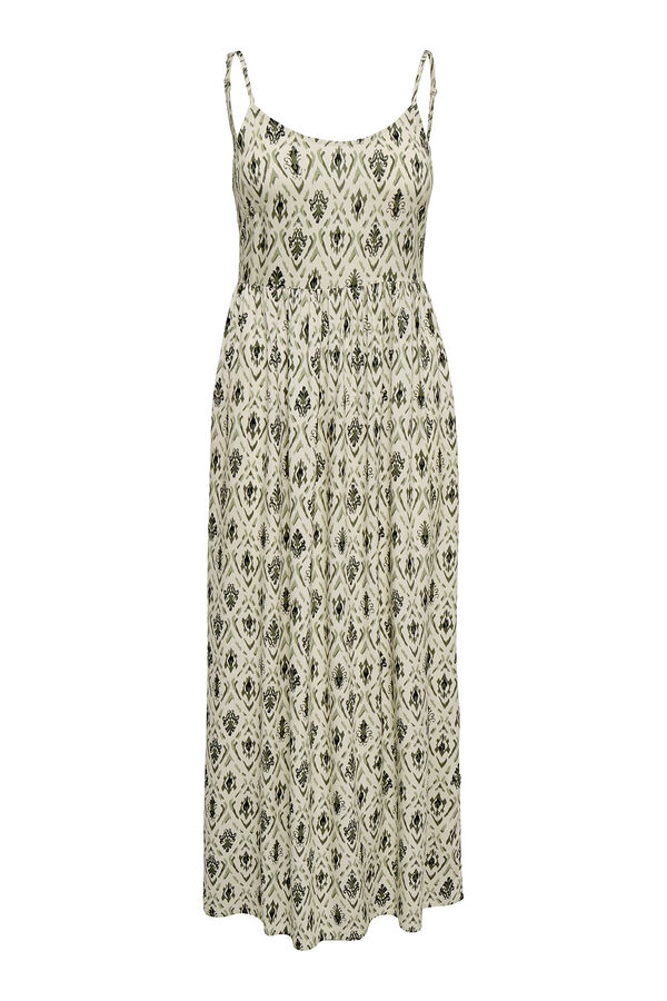 Only Vestido de al&ccedil;as comprido verde