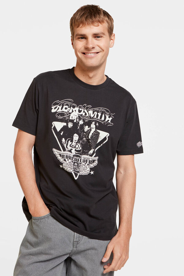 Springfield Camiseta Aerosmith gris oscuro