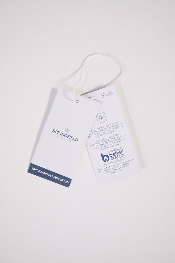 Springfield Camiseta manga larga doble melange burdeos