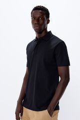Springfield Polo piqu&eacute; slim fit negro