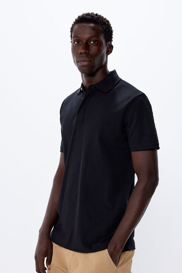 Springfield Polo piqu&eacute; slim fit negro