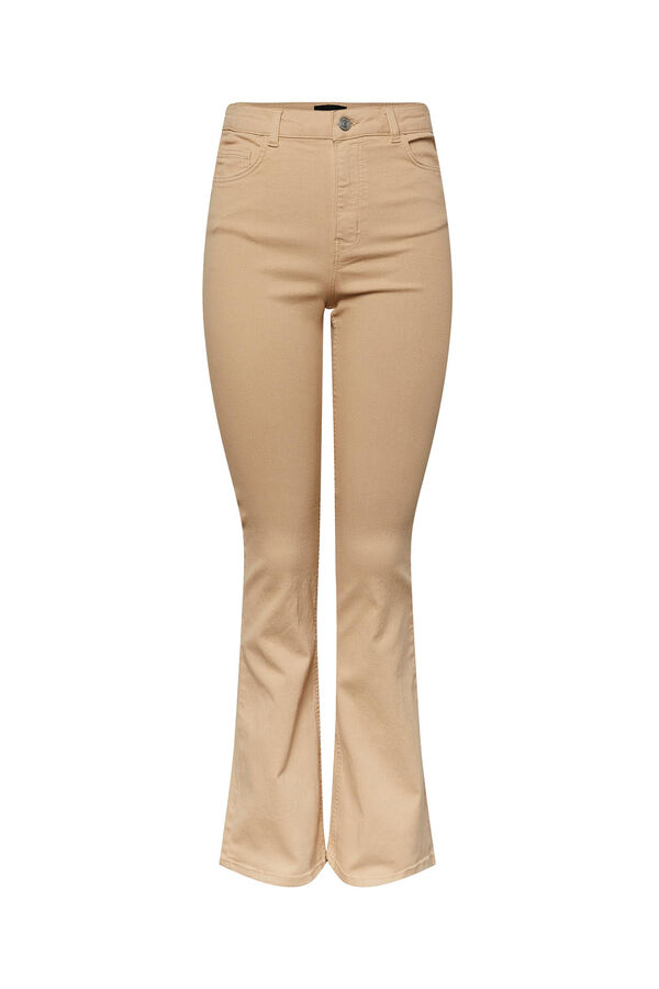 Pieces Jeans boca de sino cru