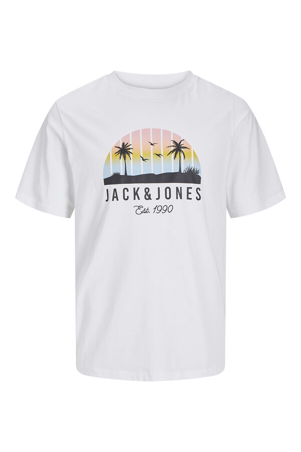 Jack & Jones PLUS Camiseta PLUS com corte padr&atilde;o branco