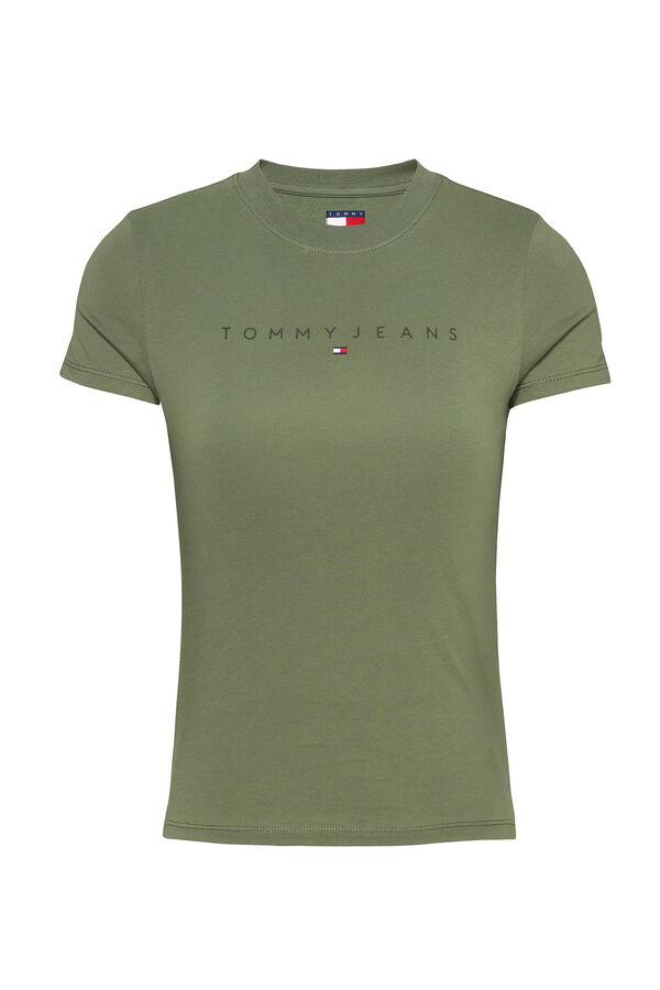 Tommy Jeans Camiseta feminina Caqui escuro