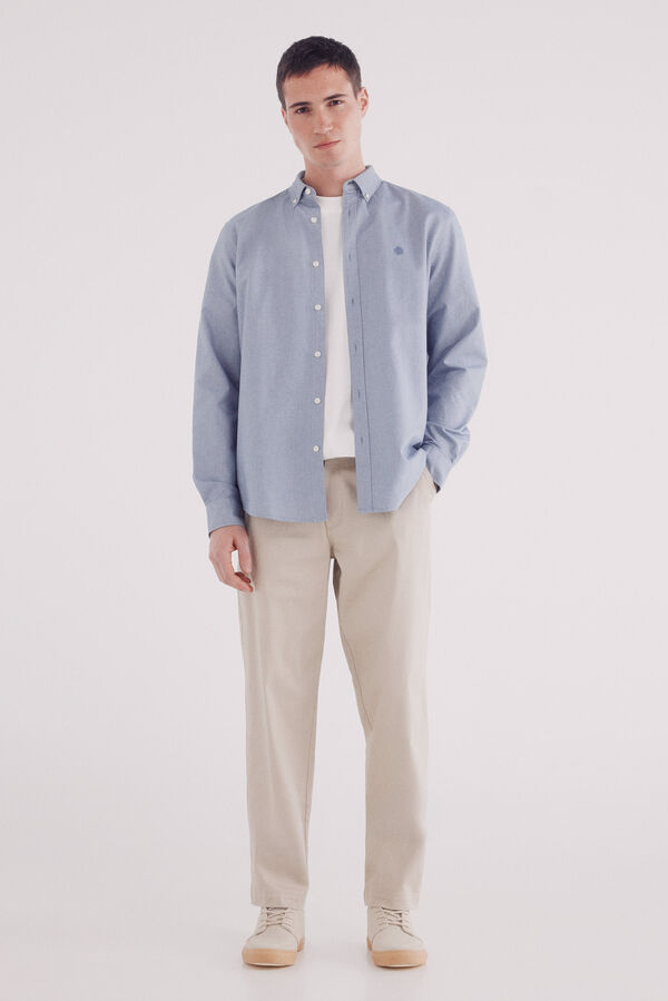 Springfield Camisa oxford azul