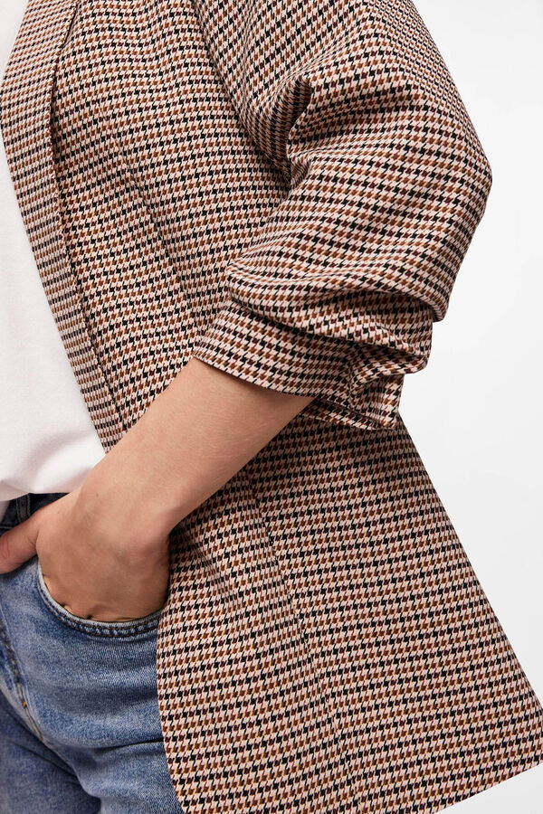 Pieces Blazer estampada verde