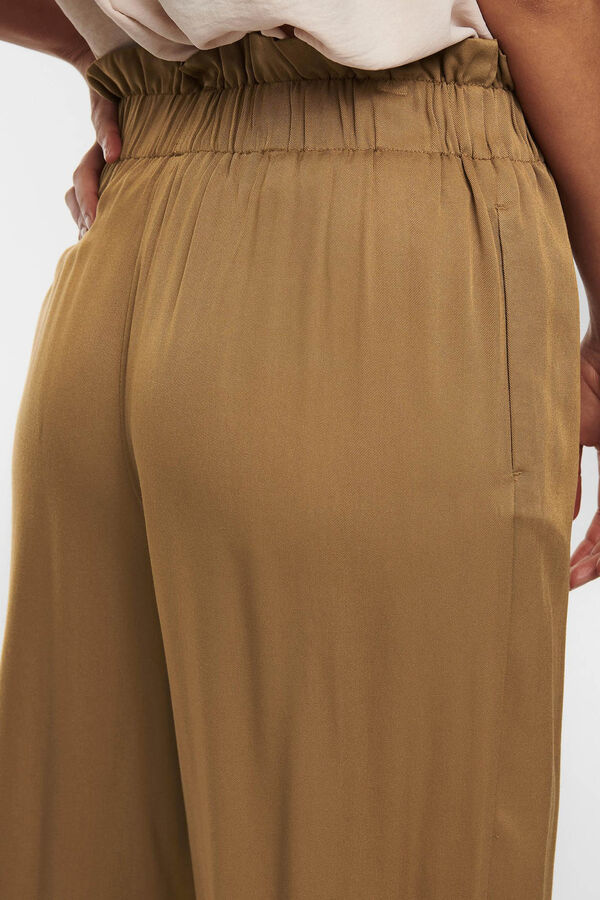 Only Cal&ccedil;as largas tecido flu&iacute;do cinzento