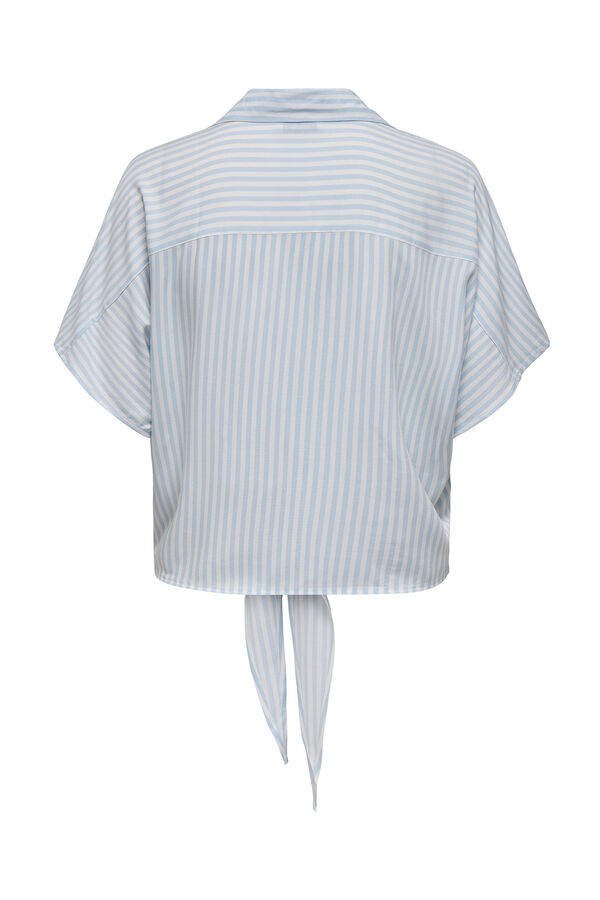 JDY Camisa manga corta nudo blanco