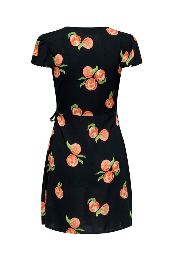 JDY Vestido corto estampado negro