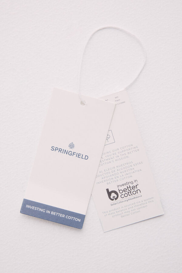 Springfield Blusa lace insertado marfil