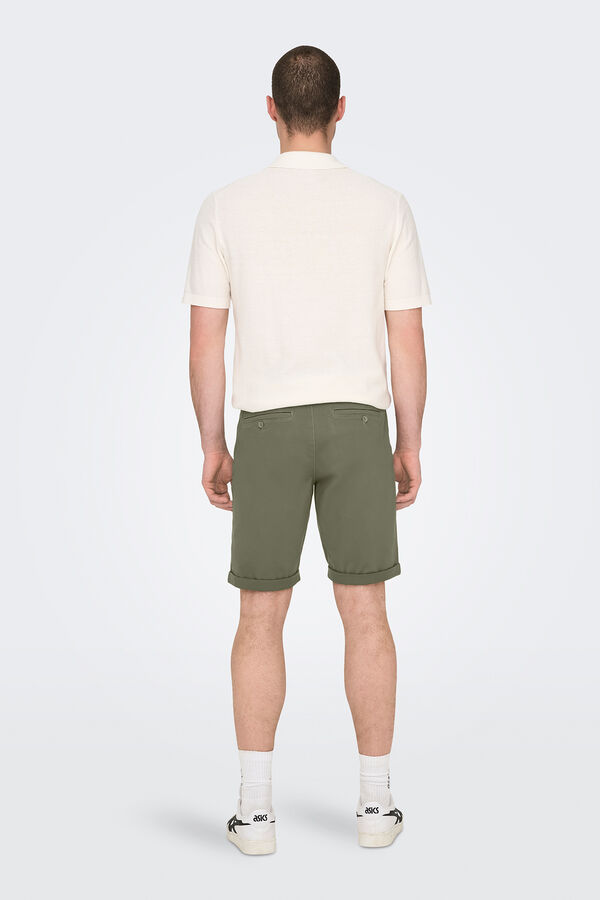 Only & Sons Bermuda chino verde