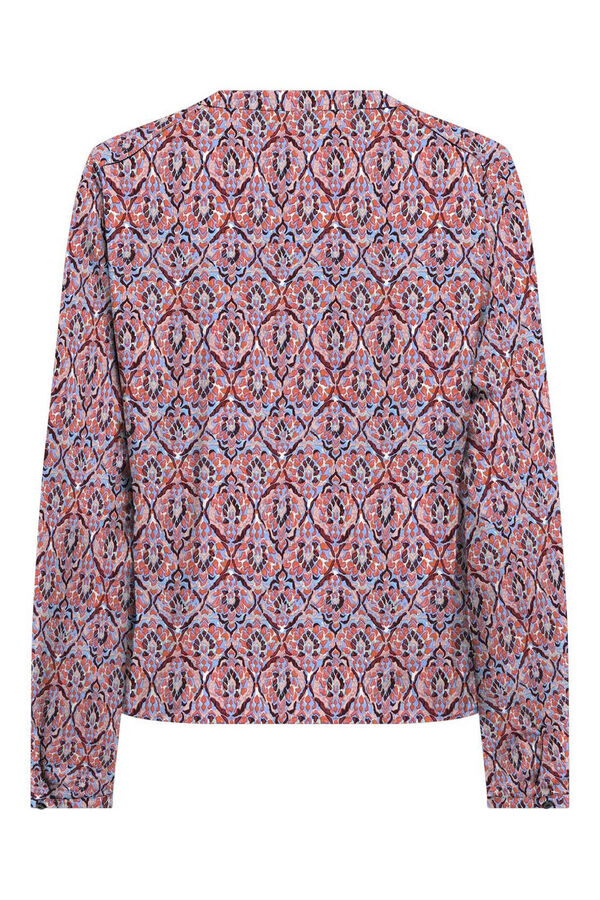 Only Blusa estampada fluida naranja