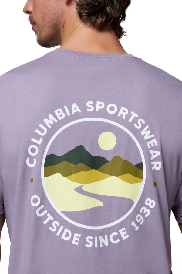 Columbia Camiseta con estampado de naturaleza en la espalda morado/lila