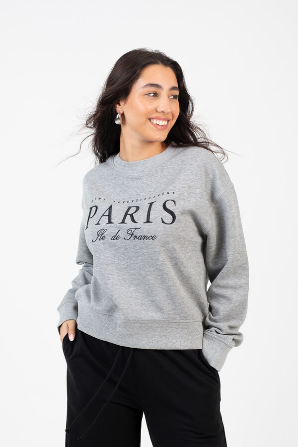 Brave Soul Sudadera con bordado gris