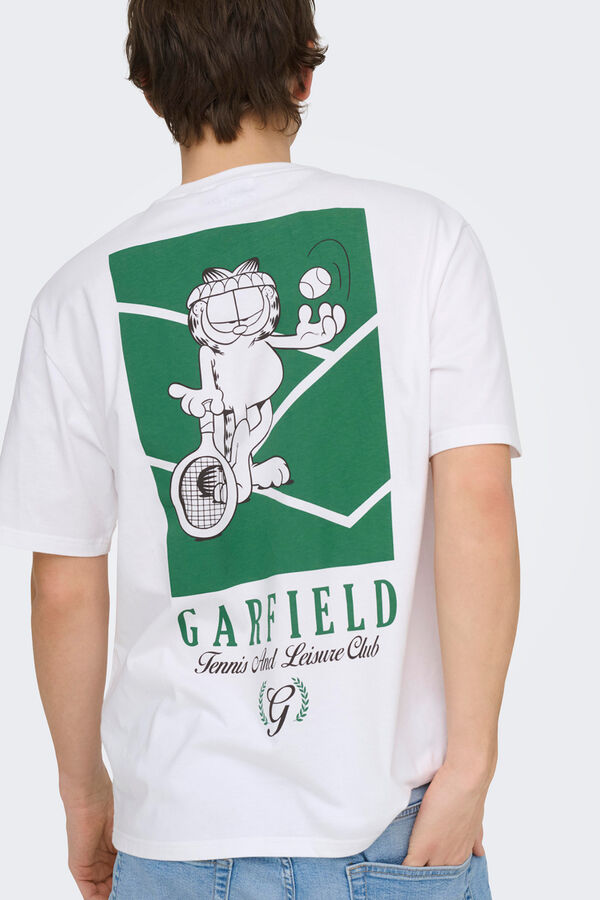 Only & Sons Camiseta Garfield blanco