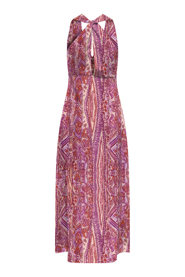 Only Vestido comprido flu&iacute;do rosa