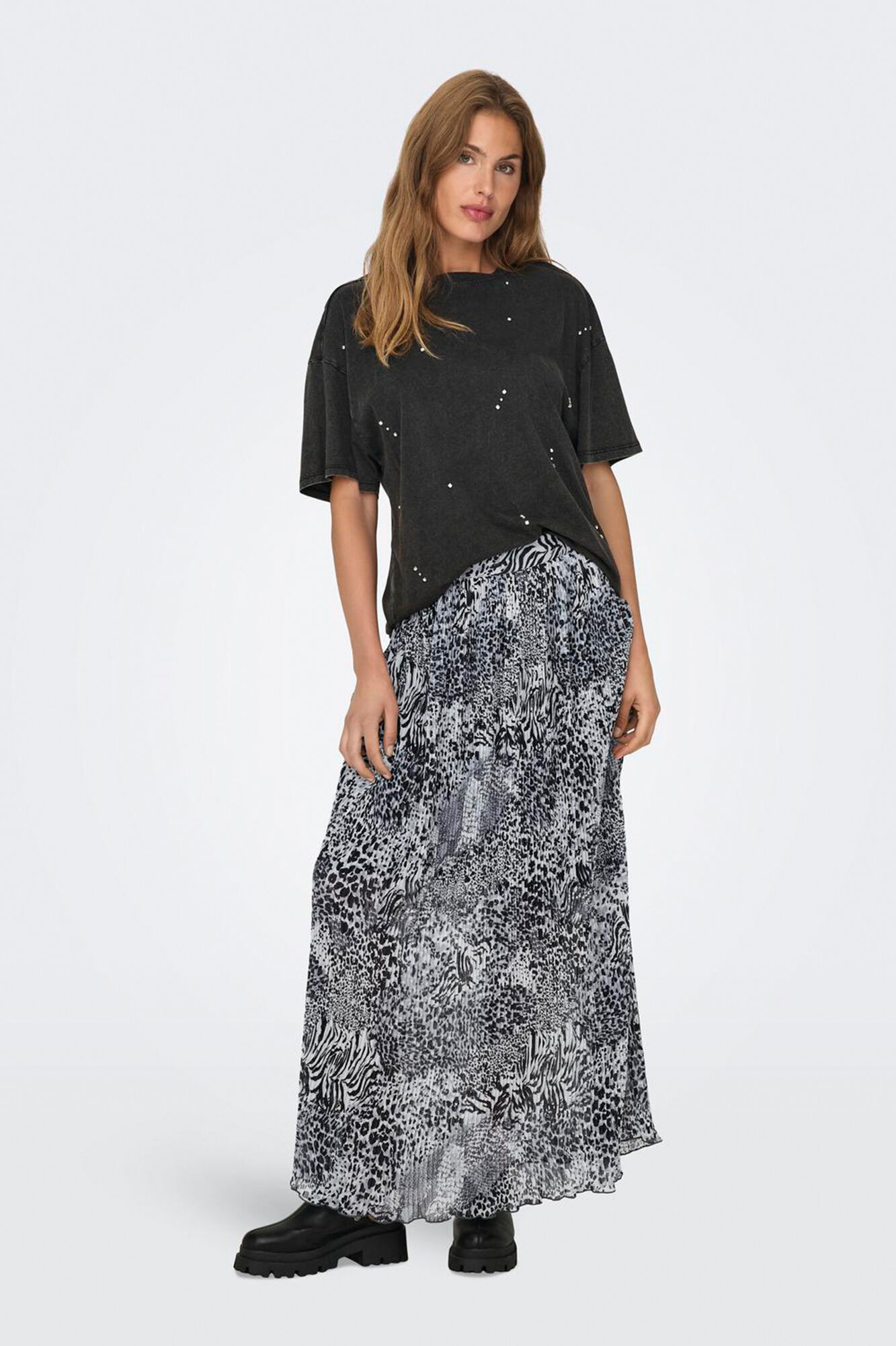 Only Falda larga plisada