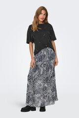 Only Falda larga plisada gris