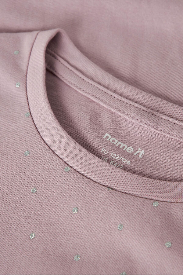 Name It Camiseta de brillo de ni&ntilde;a rosa