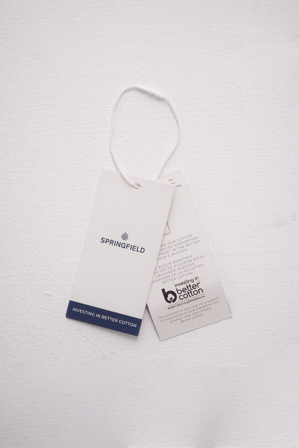 Springfield Camiseta mangas tachas cristal naranja