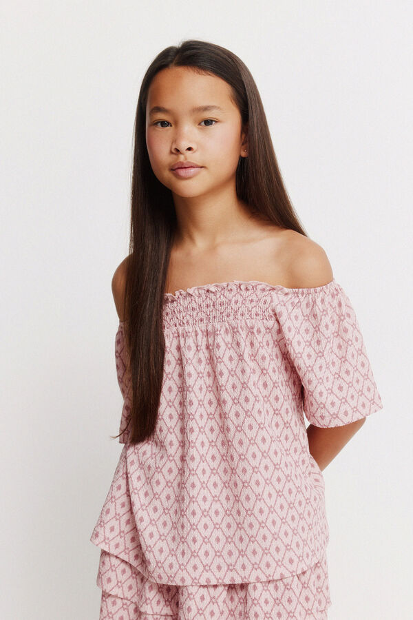 Springfield Kids Blusa ikat para menina rosa