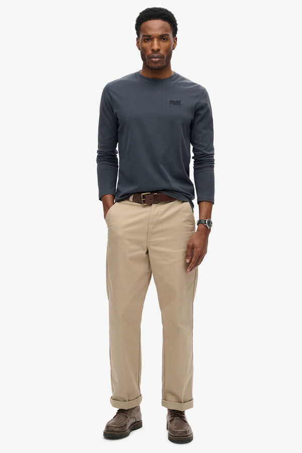 Superdry T-shirt de manga comprida azul