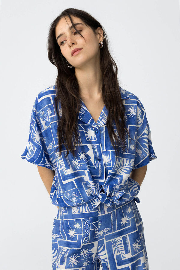 Tiffosi Camisa Estampada azul