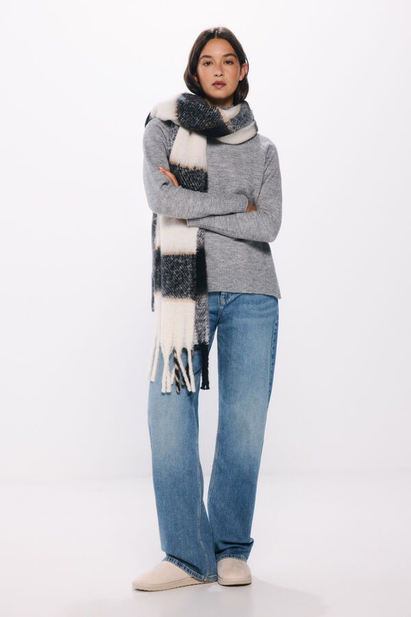 Springfield Su&eacute;ter longo com gola perkins cinzento