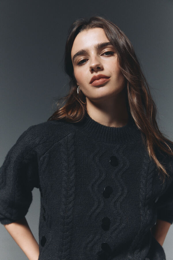 High Spirits Camisola Drape cinzento