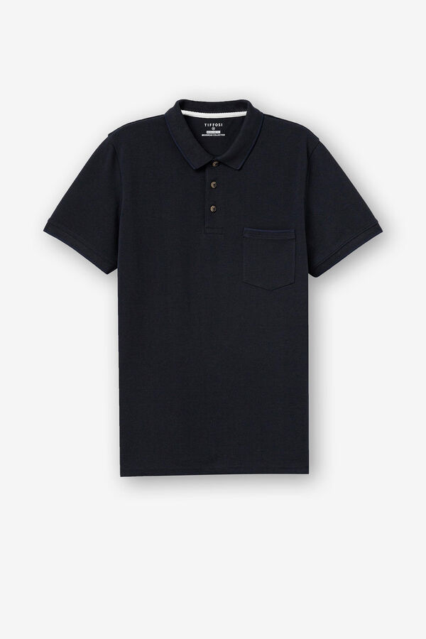 Tiffosi Polo Piqu&eacute; com Bolso azul