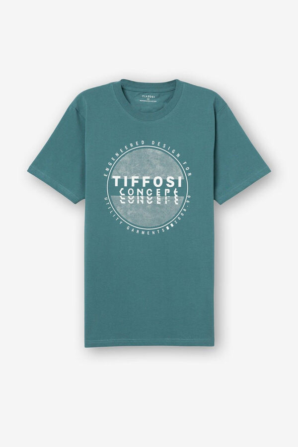 Tiffosi T-shirt com estampado frontal verde