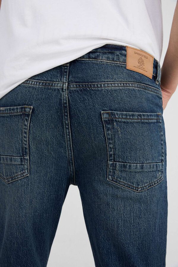 Springfield Jeans slim lavado medio turquesa