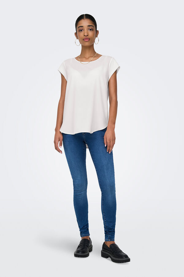 Only Camiseta manga curta regular fit branco