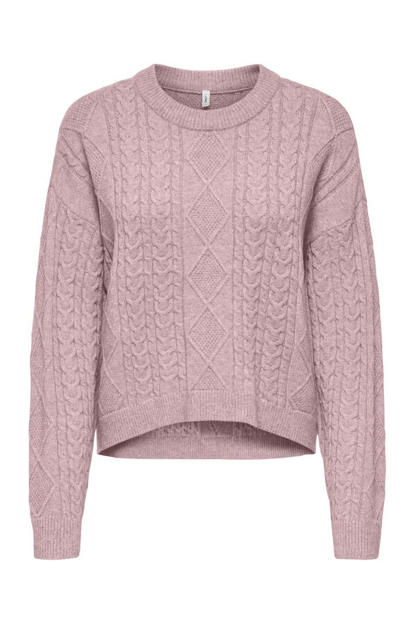 Only Jersey punto ochos rosa